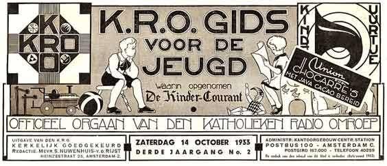 gezocht oud weekblad radio KRO gids voor de jeugd 1933 1934, Ophalen of Verzenden, Gelezen, Muziek, Film of Tv