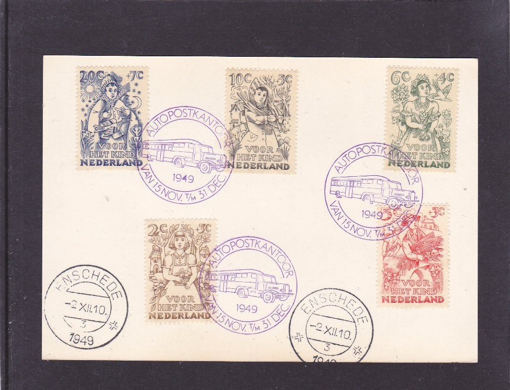 Autopostkantoor Kinderzegels 1949 op kaart (373,414), Postzegels en Munten, Verzenden