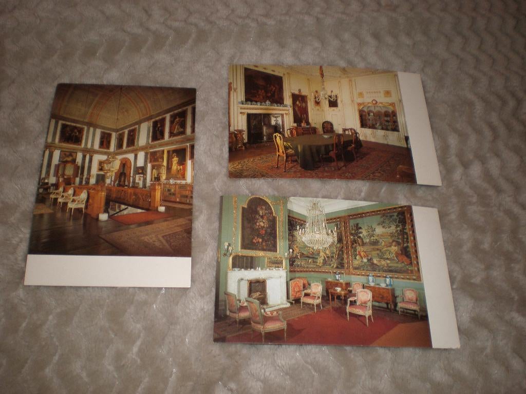 3 ansichtkaarten kasteel Amerongen., Ophalen of Verzenden, 1980 tot heden, Ongelopen, Utrecht