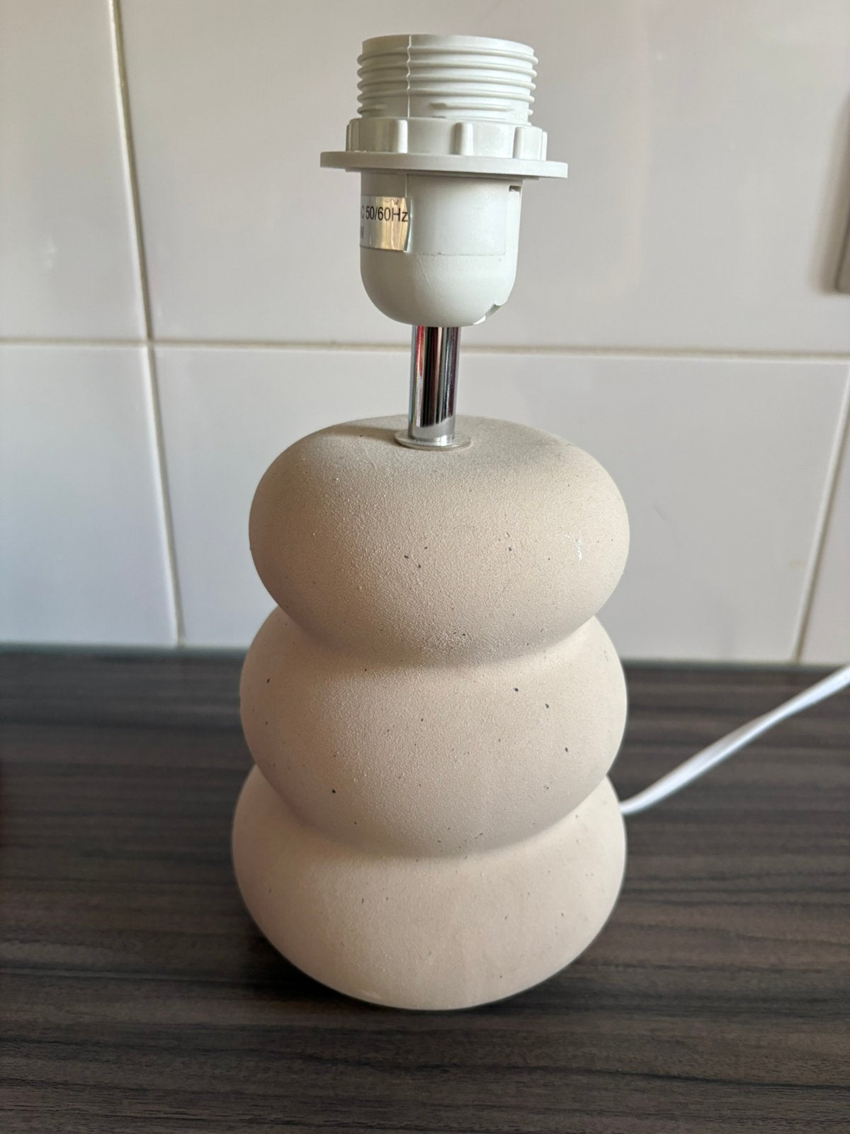Lampenvoet steen beige japandi, Beige, Ophalen, Zo goed als nieuw