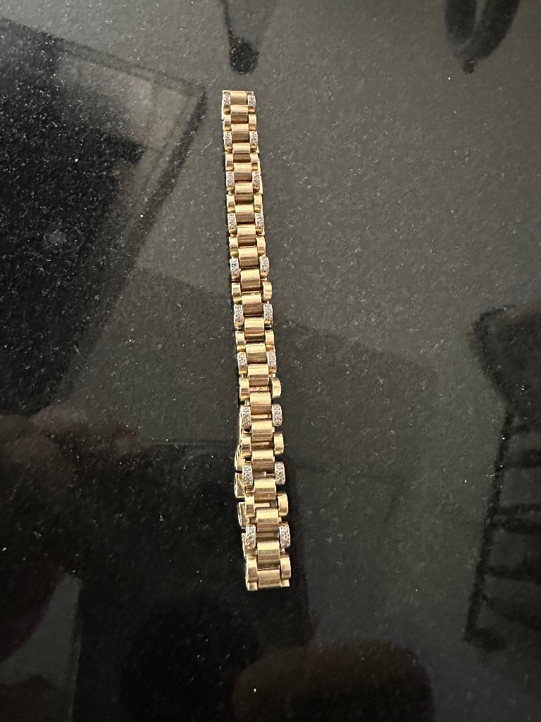 Gouden President (Rolex) Armband - 15,6 Gr - 22cm - 14K 585, Sieraden, Tassen en Uiterlijk, Armbanden, Ophalen of Verzenden, Zo goed als nieuw