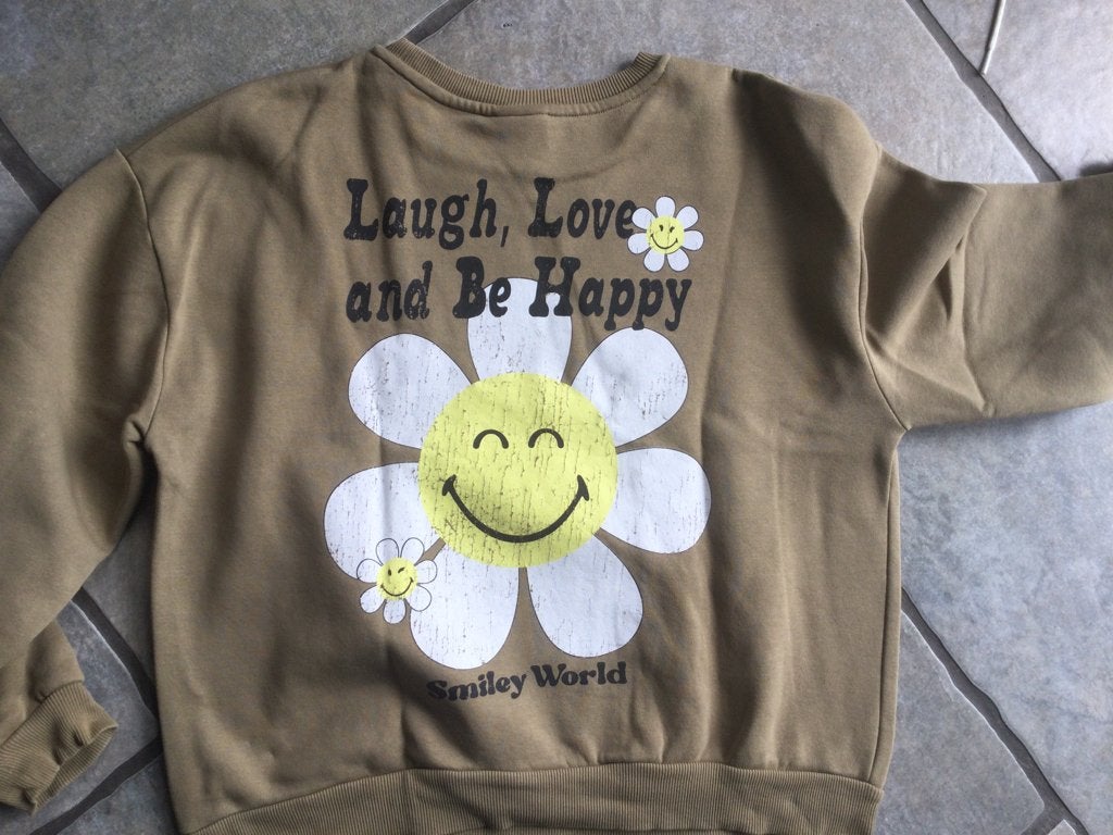 Prachtige trui van SMILEY WORLD met achter opdruk maat M, Smiley world, Ophalen of Verzenden, Zo goed als nieuw, Maat 36 (S)