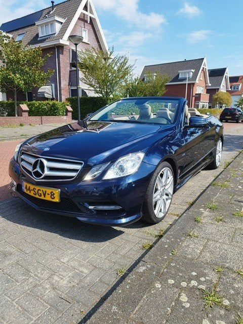 Mercedes-Benz E-Klasse E200cgi Cabrio W212 Aut7 2011 Blauw, Euro 5, Achterwielaandrijving, 1610 kg, Beige