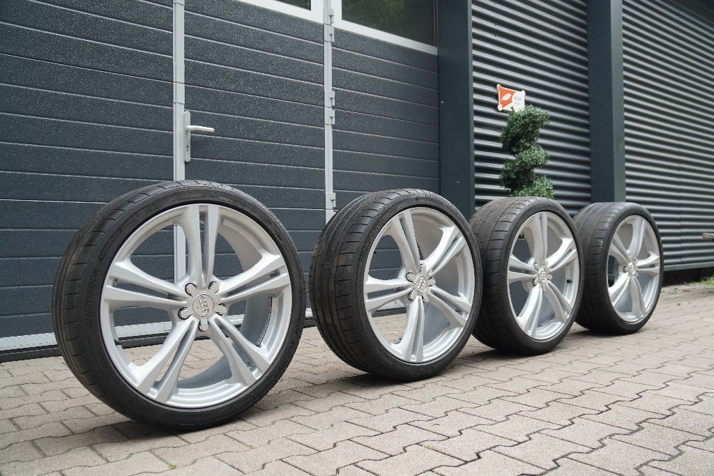 Audi S6 20 inch velgen | 255 35 20 | 5x112 Speedline, Ophalen, Gebruikt, 255 mm, Banden en Velgen