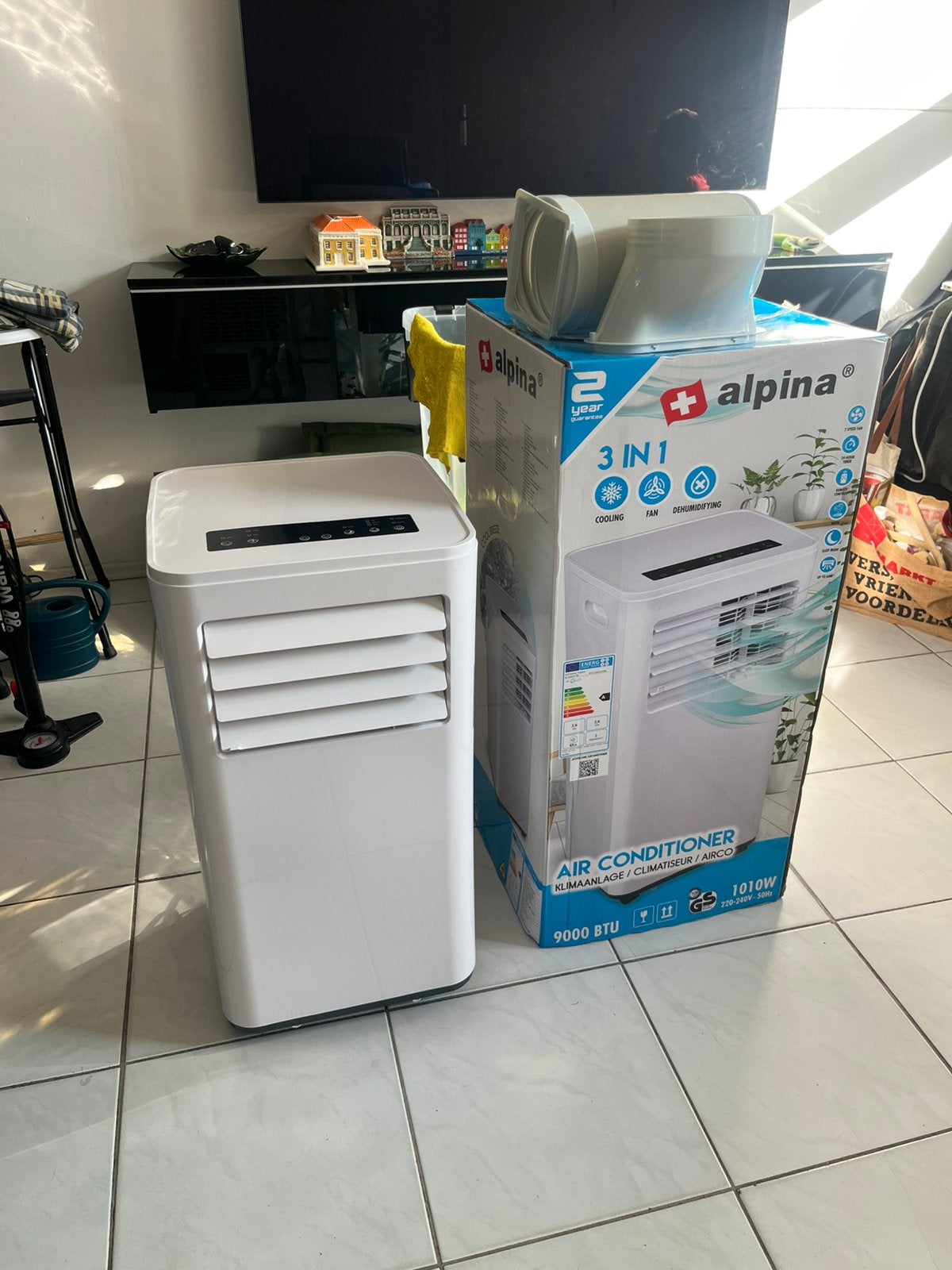 Alpina mobiele airco, Ophalen, Minder dan 60 m³, 3 snelheden of meer, Zo goed als nieuw