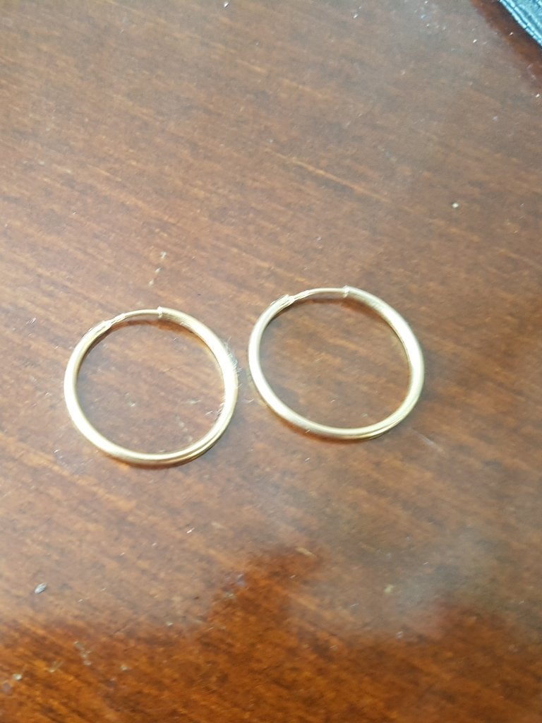 Oorbellen creolen goud, Gebruikt, Verzenden, Dame, Goud