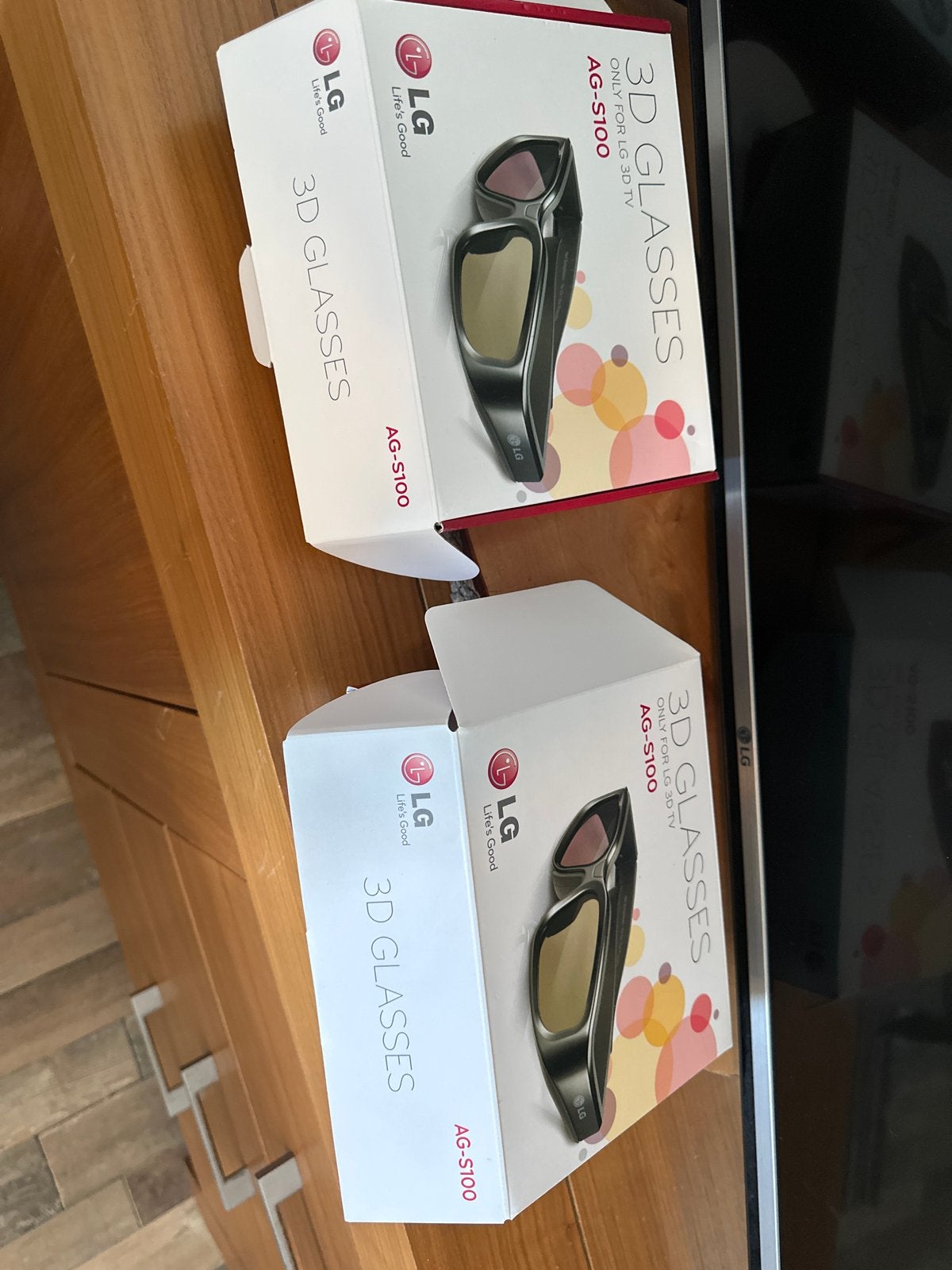 LG 3x stuks AG-S100 3D Brillen voor LG 3D TV (2 stuks), Ophalen of Verzenden, Nieuw