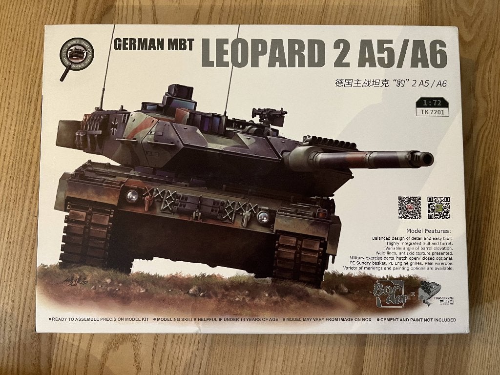 Border Model 1/72 Leopard 2A5/A6 tank bouwdoos, Overige merken, Ophalen of Verzenden, Zo goed als nieuw, Tank