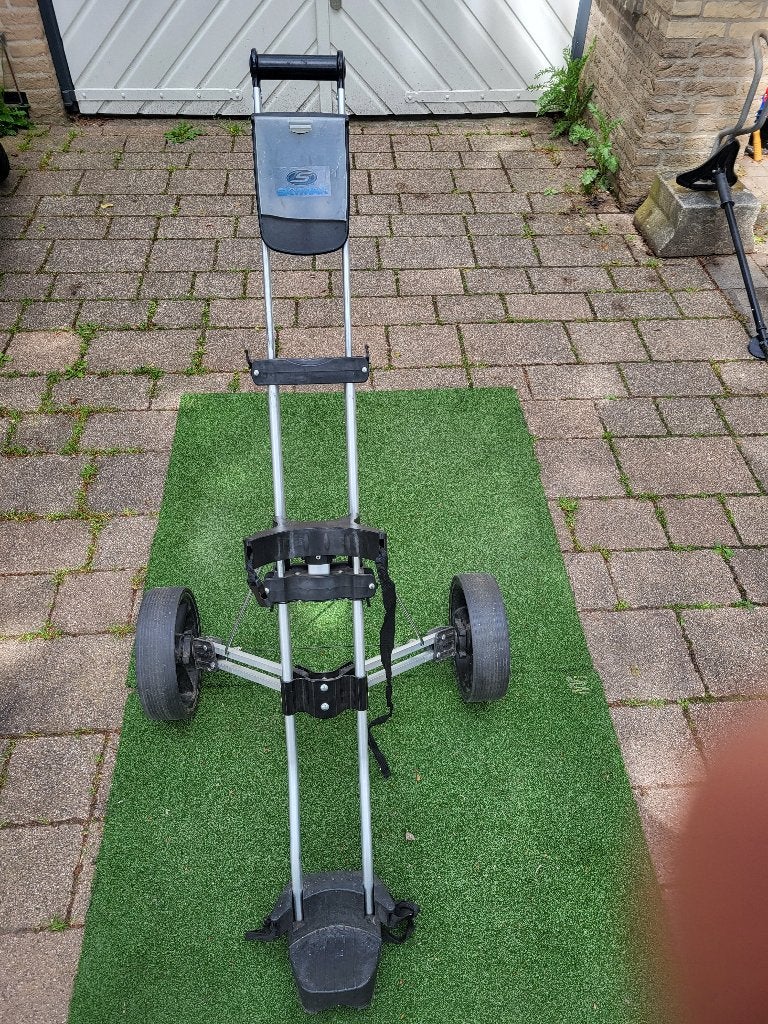 Skymax Golftrolley – lichtgewicht aluminium – opvouwbaar, Sport en Fitness, Golf, Ophalen, Gebruikt, Golfkar, Overige merken
