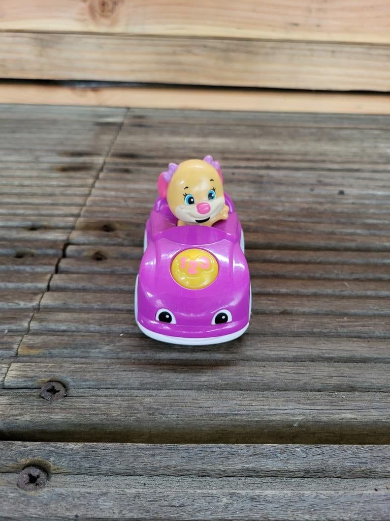 Fisher-Price auto met figuur met licht en geluid, Ophalen of Verzenden, Zo goed als nieuw, Meisje