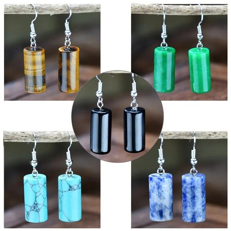 Oorbellen met diverse soorten halfedelsteen, Info.adorabeads@gmail.com, Overige materialen, Adorabeads, Overige kleuren