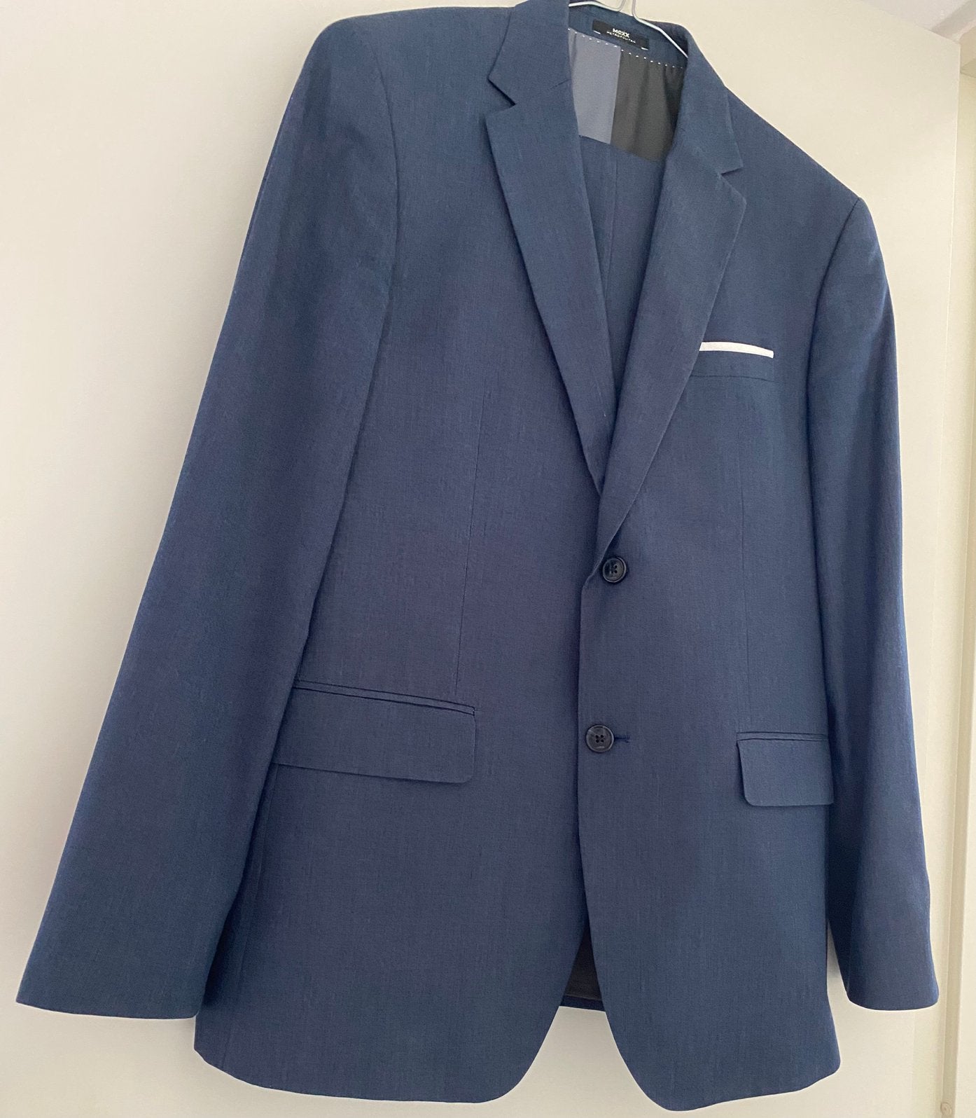 Kostuum donkerblauw Mexx, maat 50, Ophalen of Verzenden, Gedragen, Maat 48/50 (M), Blauw