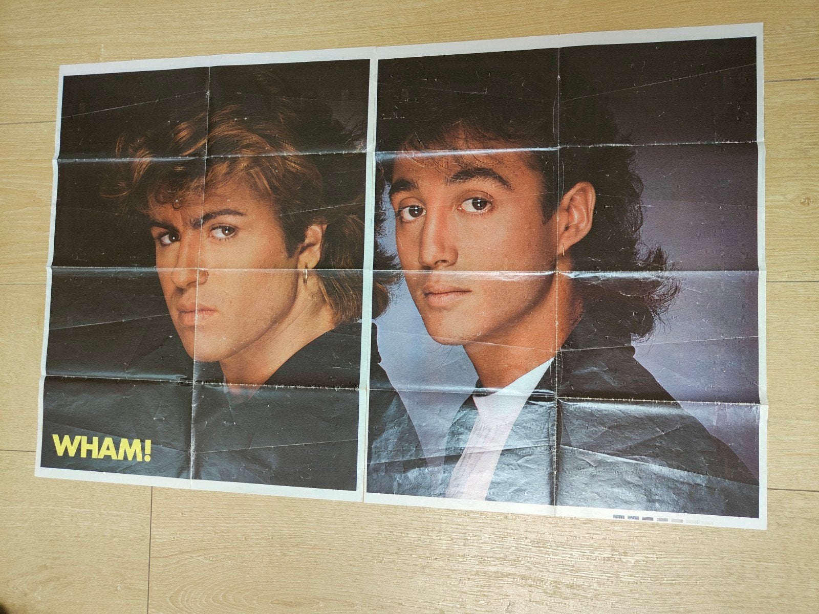 Hitkrant dubbele Super Poster Wham. Achterzijde Duran Duran., Verzamelen, Deurposter of groter, Ophalen of Verzenden, Zo goed als nieuw