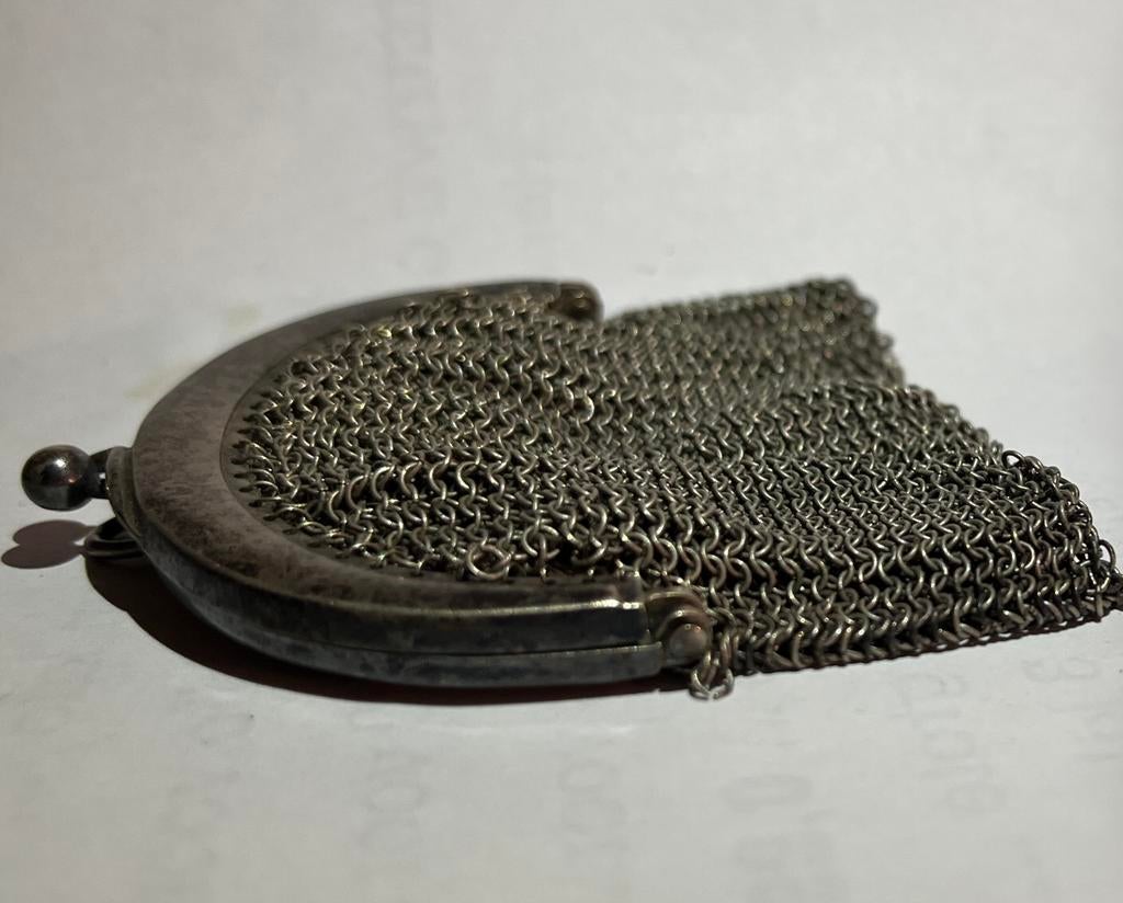 Antiek beugeltasje “chainmail”-stijl., Ophalen