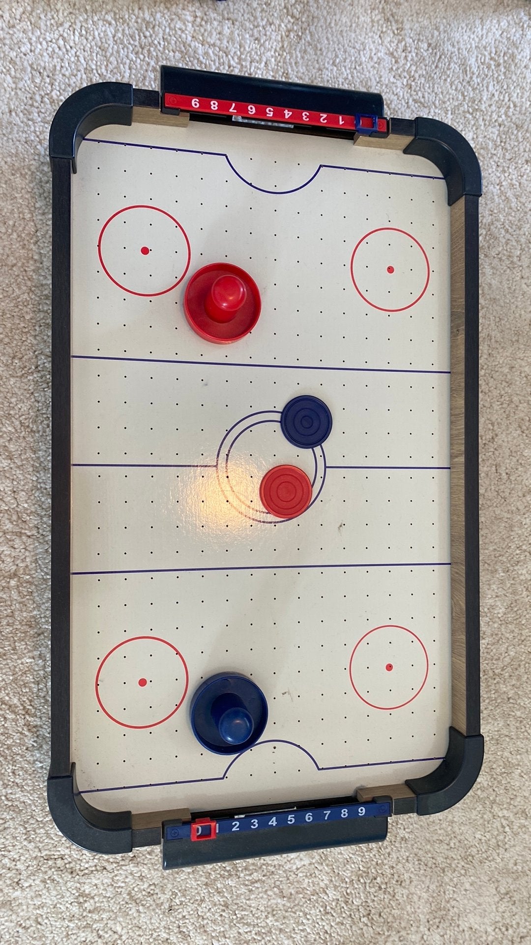 Mini-airhockeytafel, met luchtstoom over het hele veld, Kinderen en Baby's, Speelgoed | Speeltafels, Ophalen, Zo goed als nieuw