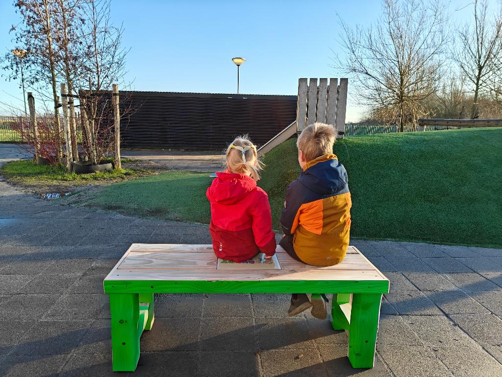 Buddy Bench vriendenbank vriendschapsbank school schoolplein, Ophalen of Verzenden, Nieuw, Hout