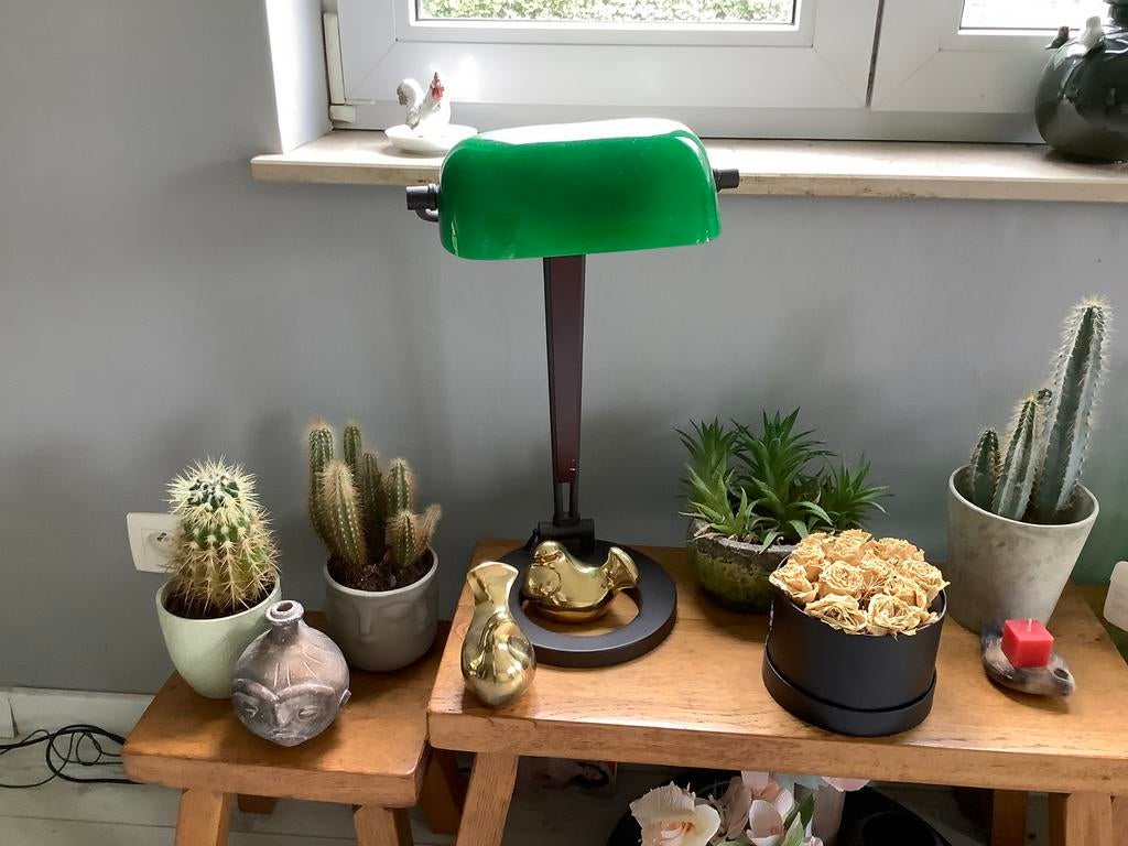 Vintage retro notarislamp, bureaulamp lamp, Ophalen of Verzenden, Huis en Inrichting