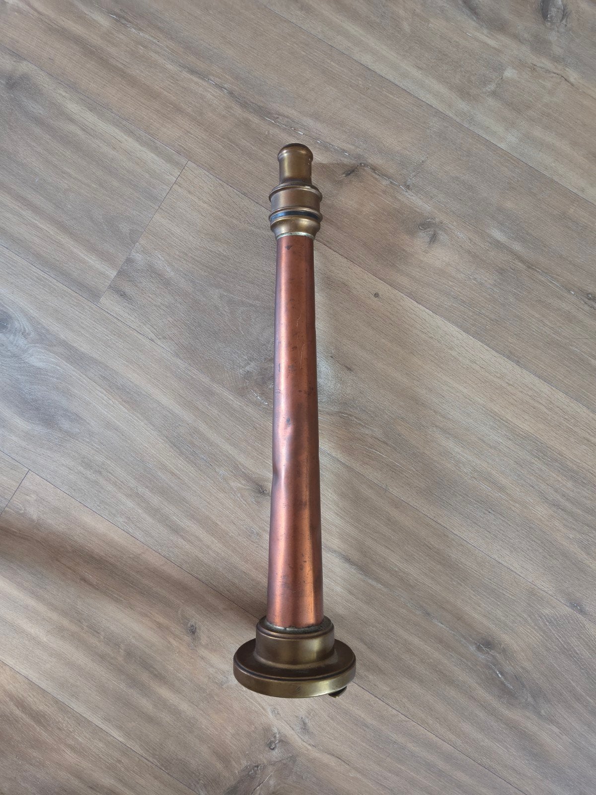Antieke koperen brandweerspuit - Decoratief object, Ophalen