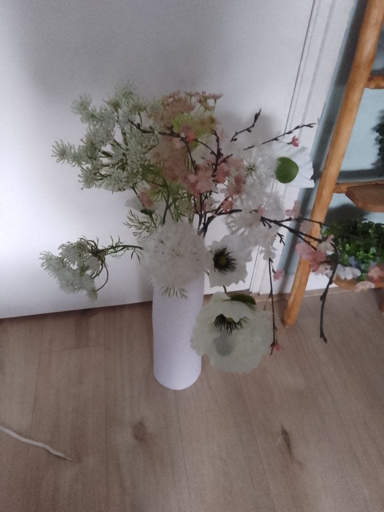 mooi boeket van 9 kunstbloemen, Huis en Inrichting, Zijde, Ophalen of Verzenden, Boeket, 80 cm