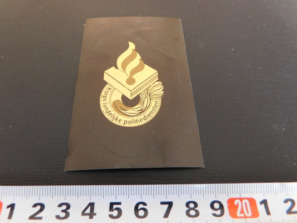 sticker Politie Korps Landelijke Politiediensten KLPD emb, *, Ophalen, Zo goed als nieuw