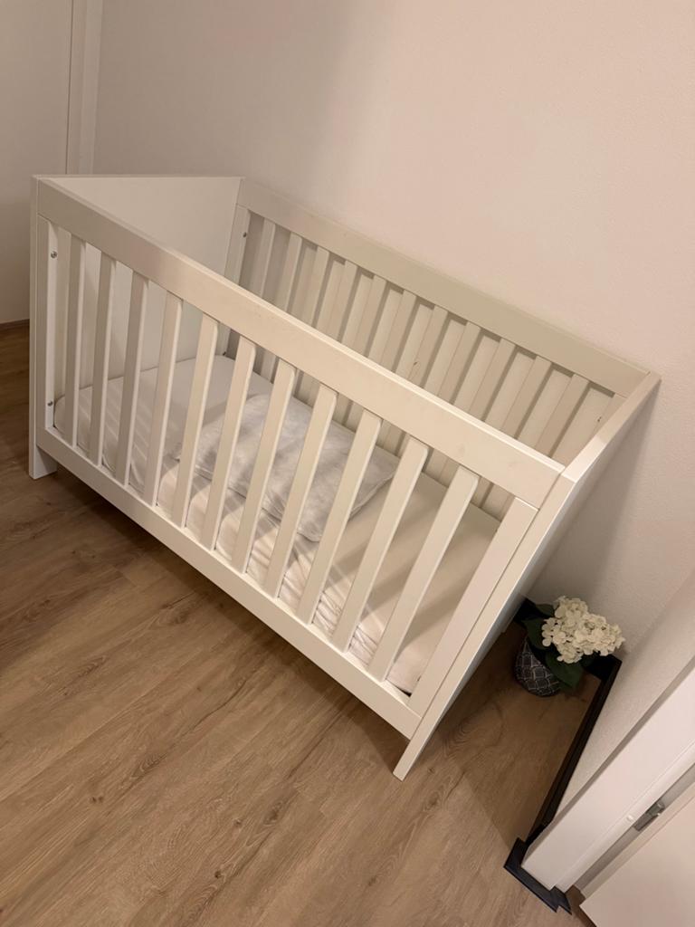 Bopita kinderbedje (zo goed als nieuw), 70 tot 85 cm, Zo goed als nieuw, Lattenbodem, 140 tot 160 cm