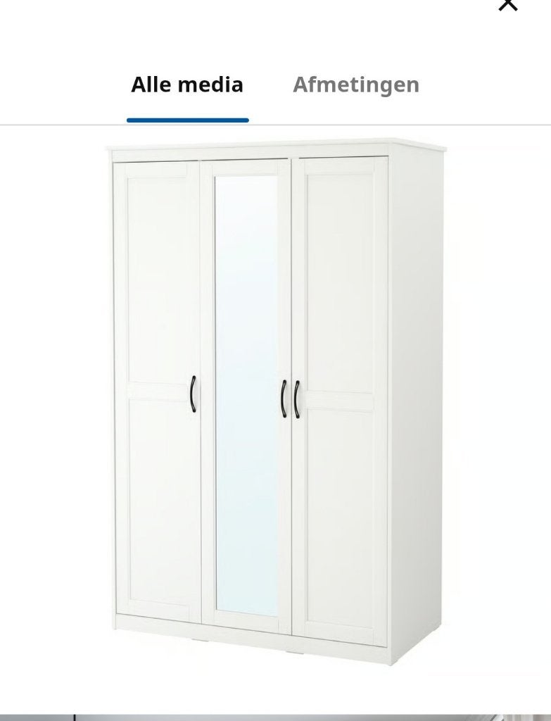Songesand witte kledingkast Ikea, Huis en Inrichting, Kasten | Kledingkasten, Ophalen, Met deur(en), Gebruikt, 100 tot 150 cm