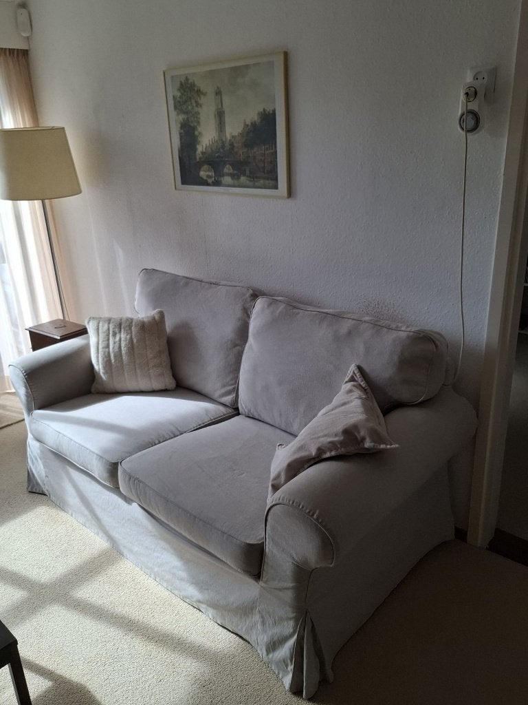 Ikea ektorp bank 2 persoons met 2 hoezen, Ophalen, Gebruikt, Tweepersoons, 75 tot 100 cm
