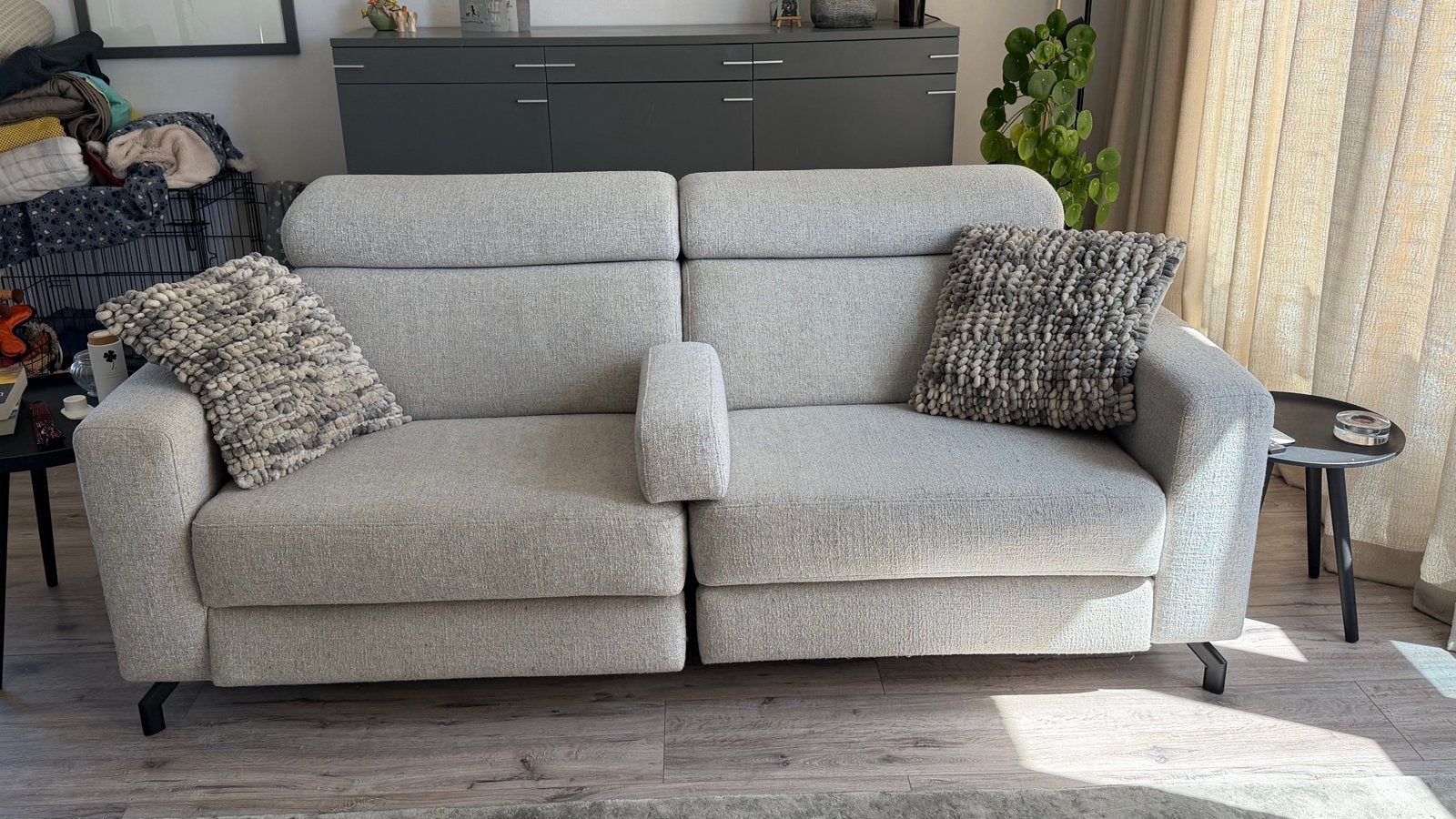 Zo goed als nieuwe bank met elektrische relaxfunctie, Ophalen, Tweepersoons, 75 tot 100 cm, Zo goed als nieuw