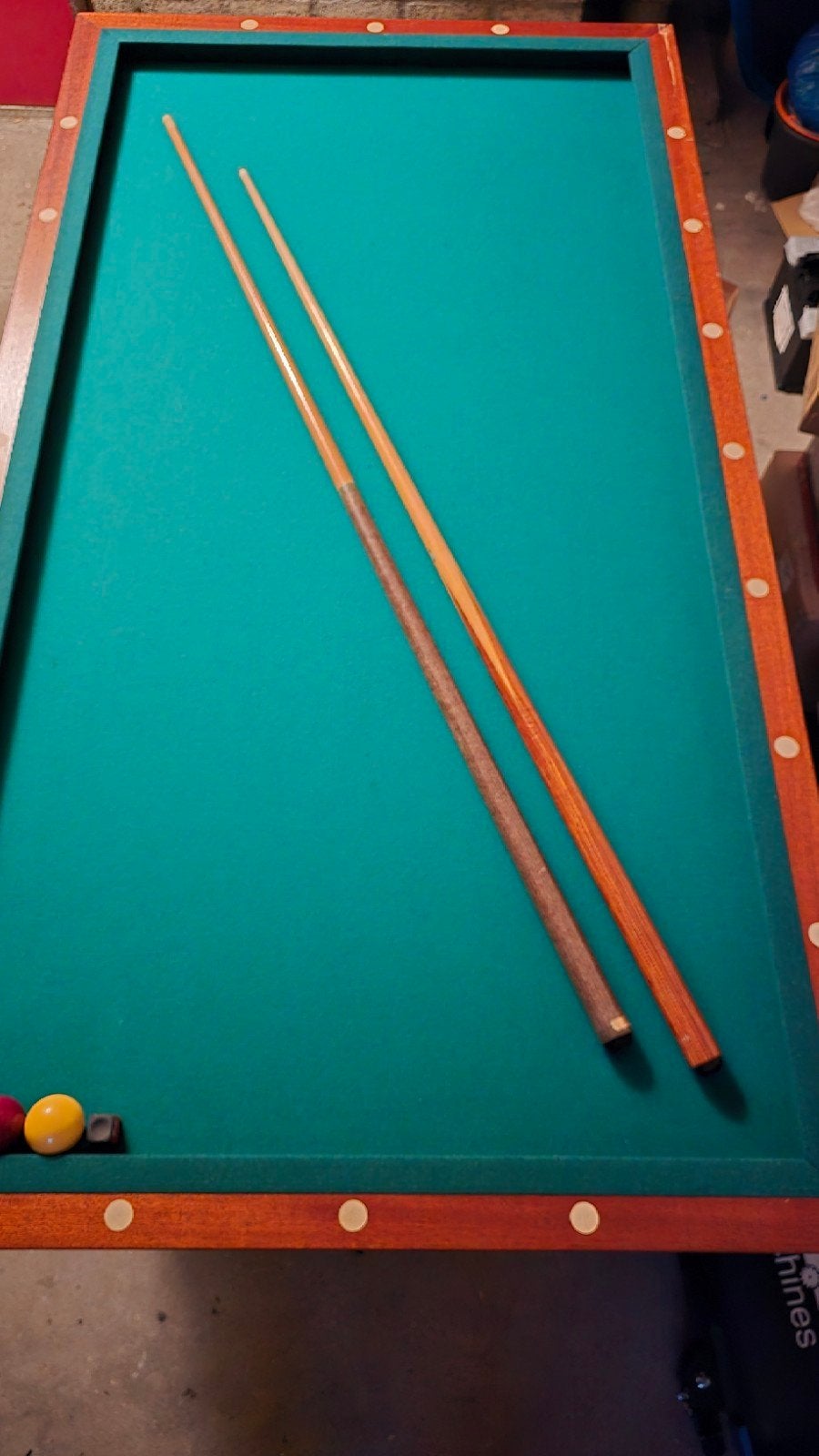 Biljarttafel Heemskerk met keuen en ballen, Ophalen, Gebruikt, Biljarttafel