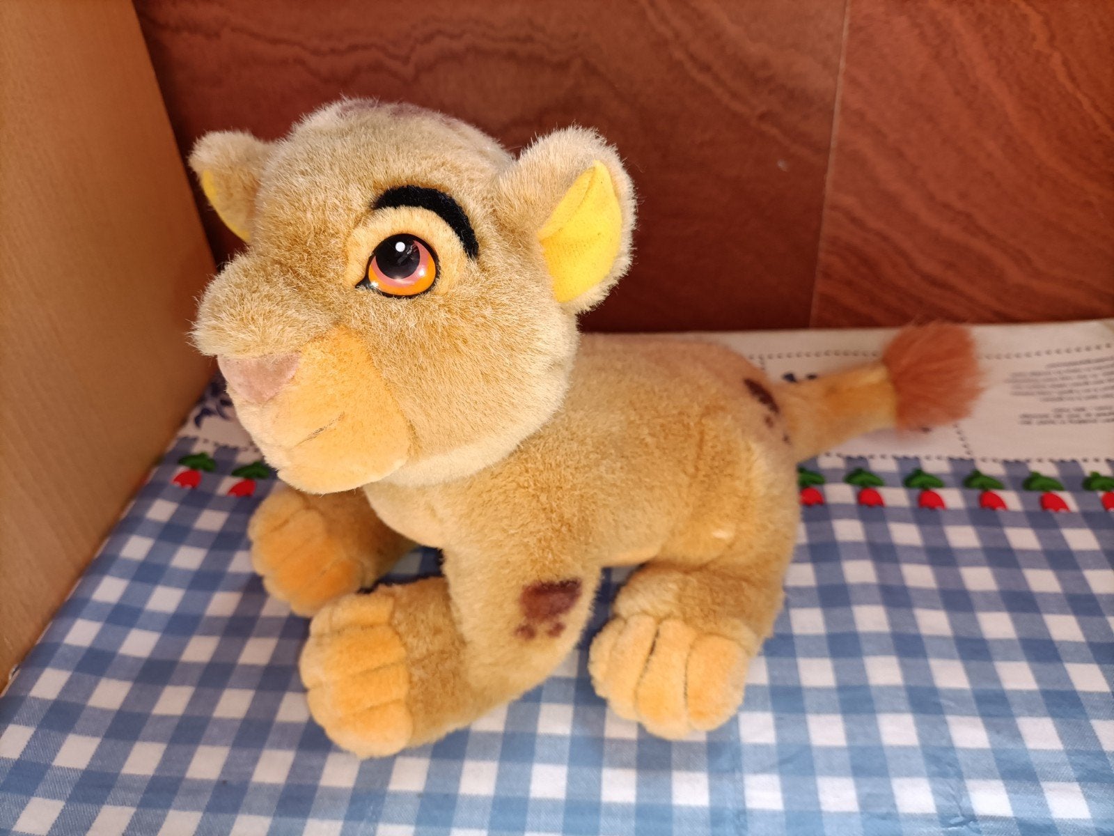 Simba knuffel Lion King Disneyland 20 cm groot, Ophalen of Verzenden, Zo goed als nieuw, Overige typen
