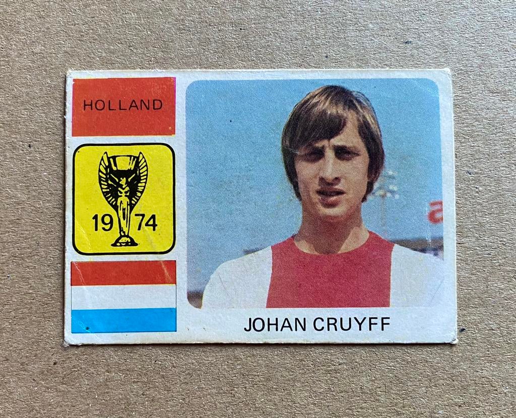 Johan Cruyff Holland Monty Gum WK 1974, Verzamelen, Sportartikelen en Voetbal, Gebruikt, Poster, Plaatje of Sticker, Ajax, Ophalen of Verzenden