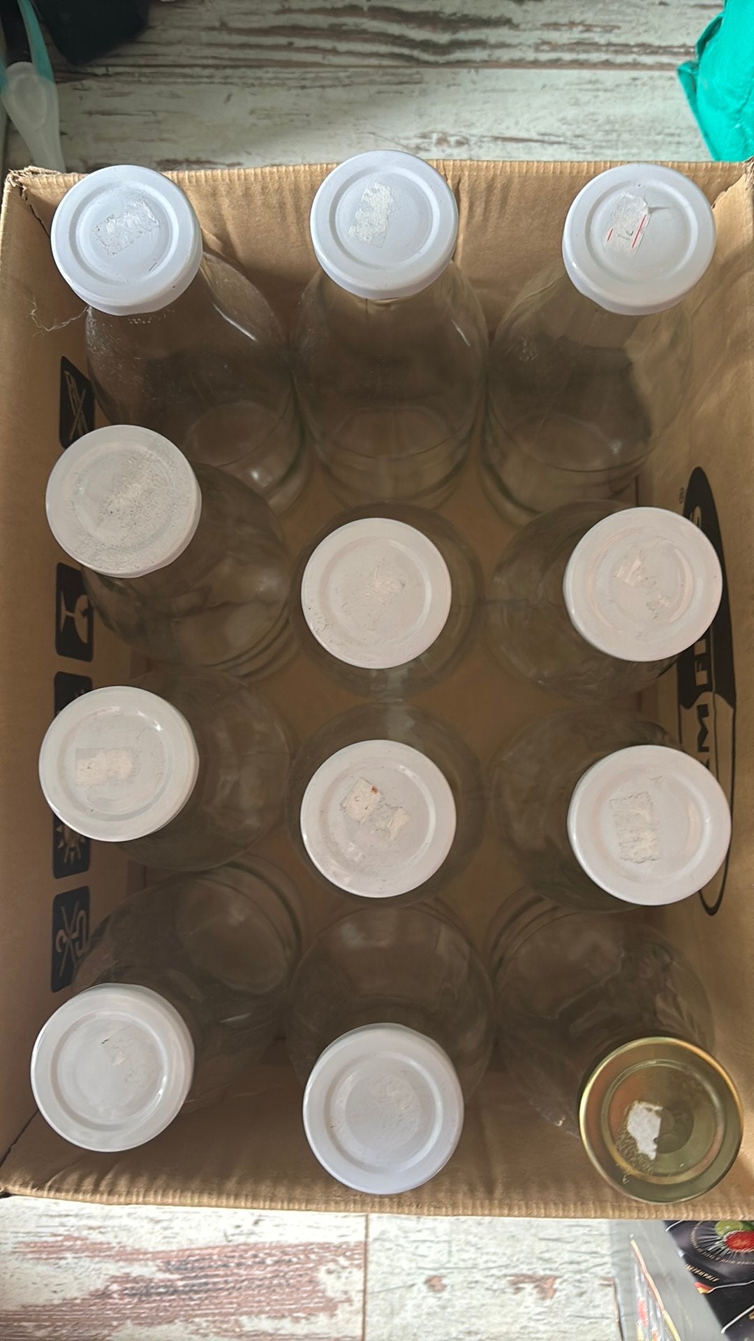 Glazen 1 liter flessen, Ophalen, Zo goed als nieuw, Overige typen