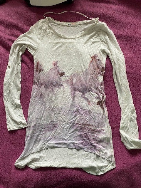 paarden shirt mt 158 164, Ophalen of Verzenden, Gebruikt, Meisje, Shirt of Longsleeve