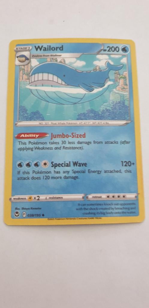 3007 pokemon 038/195 wailord, Verzenden, Nieuw