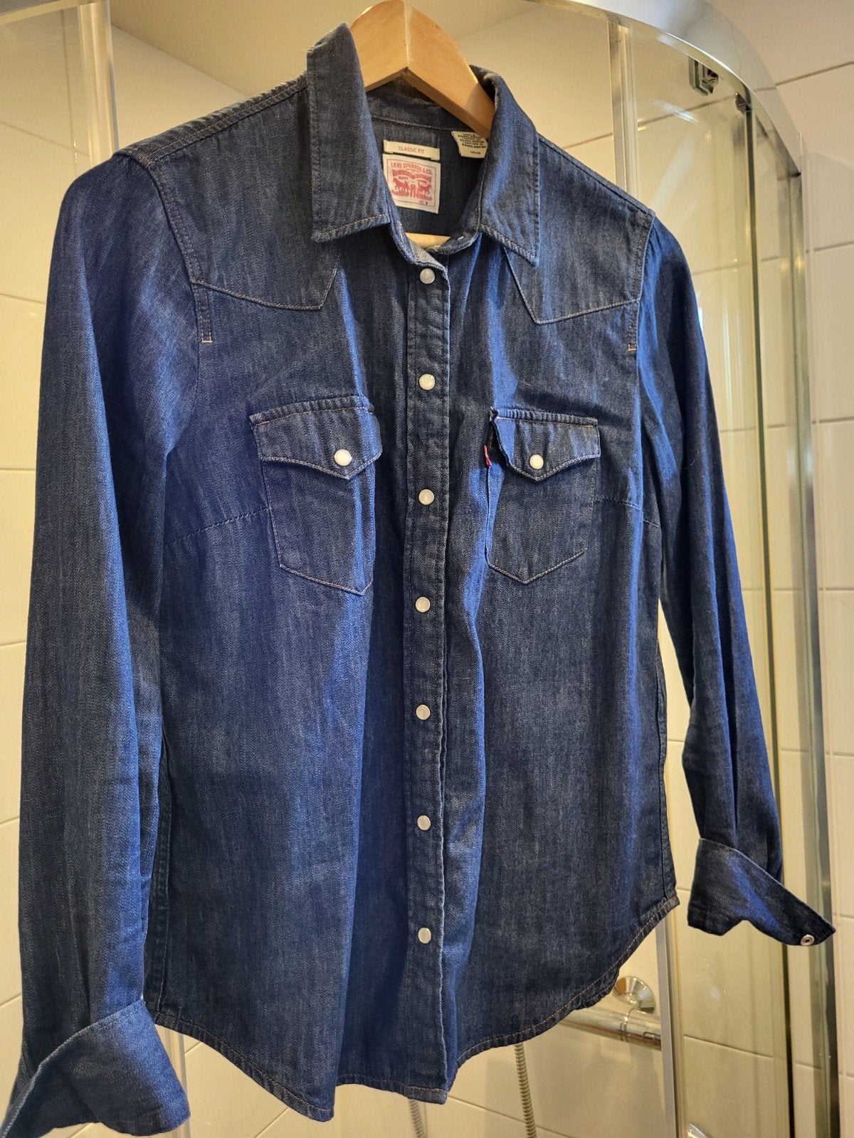 2 Levi's spijkeroverhemden - Classic Fit, Blauw, Ophalen of Verzenden, Maat 36 (S), Gedragen