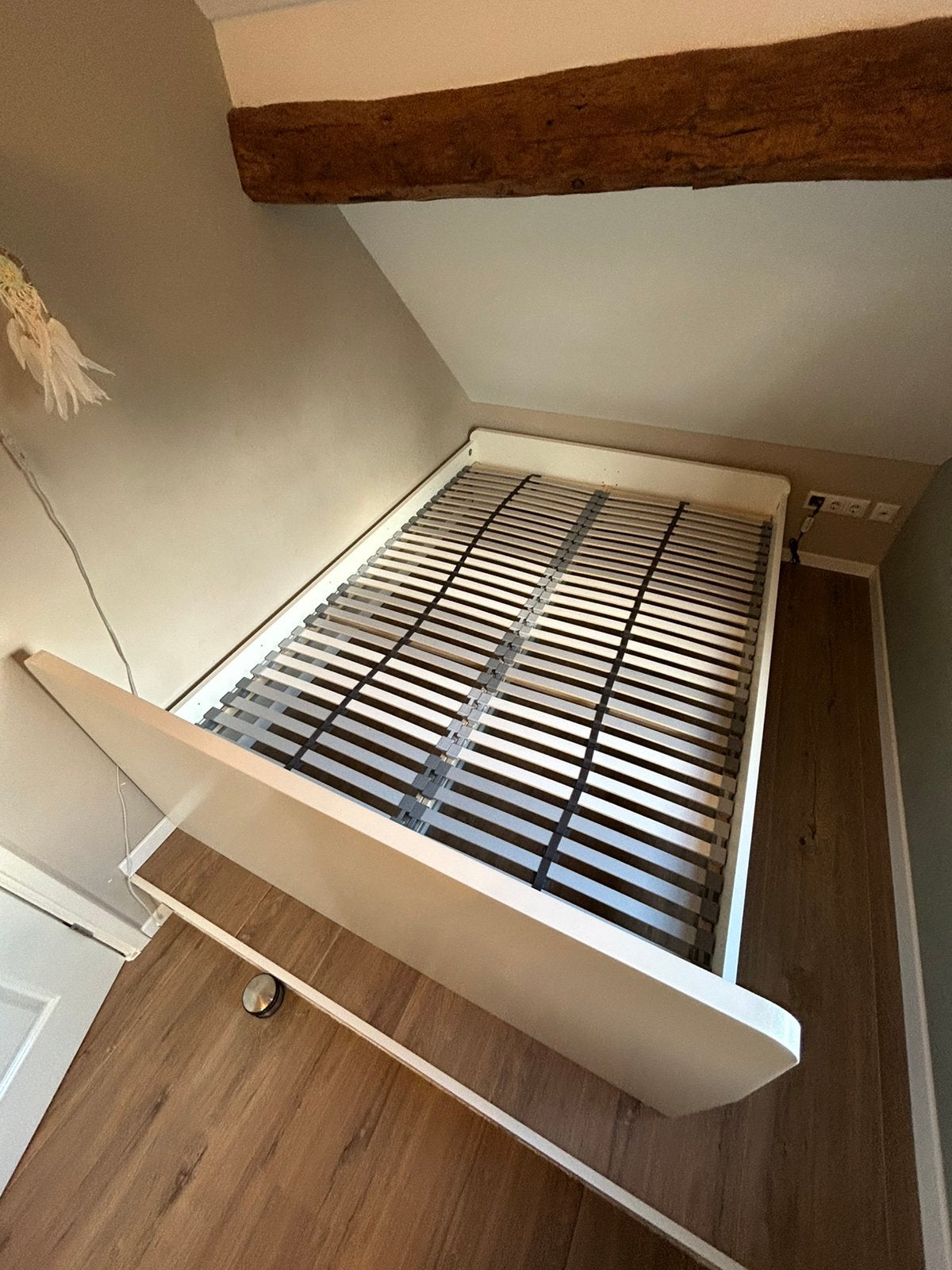 Ikea bed 140x200 wit inc lattenbodem, Huis en Inrichting, Ophalen, Wit, Tweepersoons, 140 cm