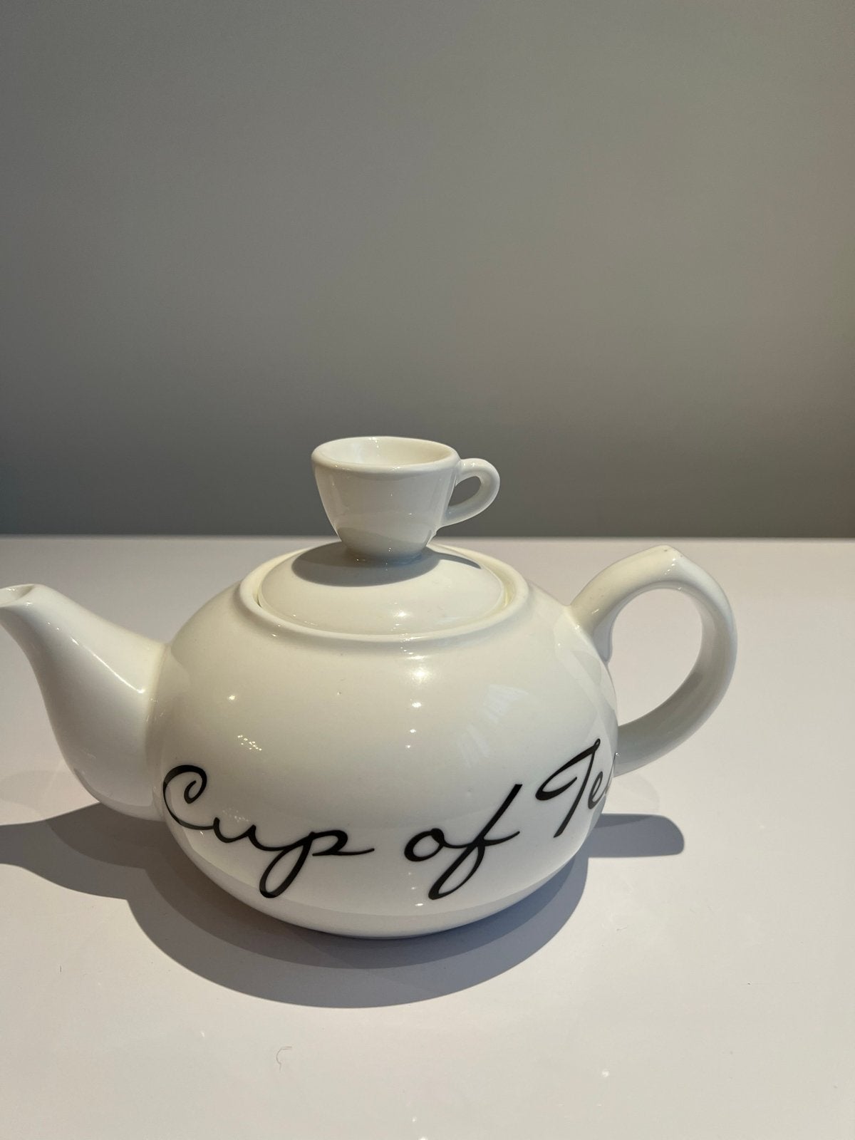 Rivièra Maison theepot Cup of Tea, Ophalen of Verzenden, Wit, Steen/keramiek, Landelijk