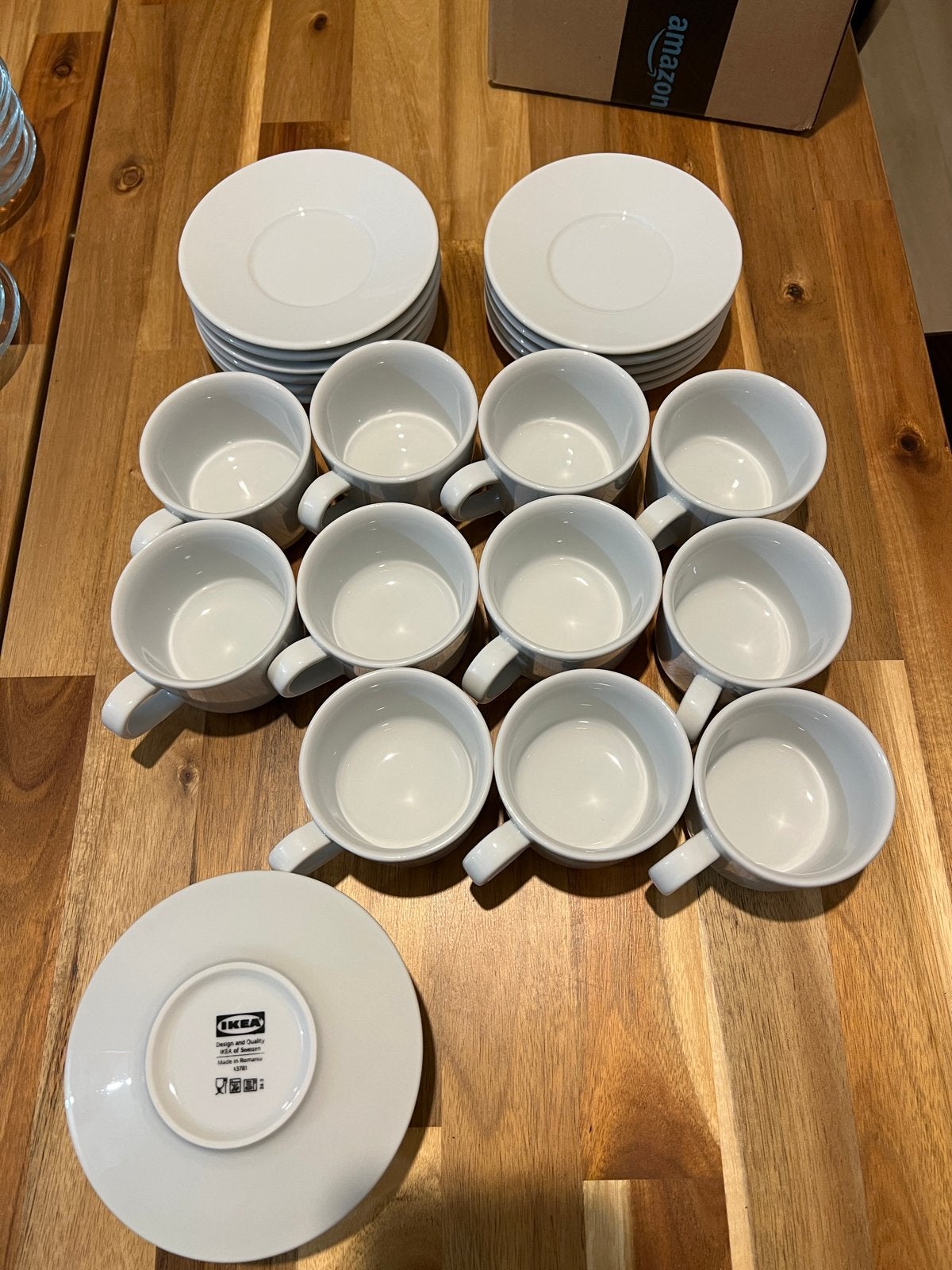 IKEA Kopjes met Schotels - 12 Stuks (13cl), Huis en Inrichting, Ophalen, Zo goed als nieuw, IKEA, Kop(pen) en/of Schotel(s)