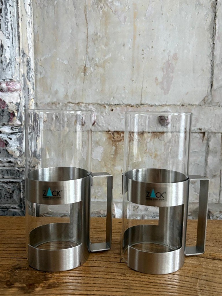Zack theeglas - theeglazen in RVS houder, Ophalen of Verzenden, Nieuw, Overige typen