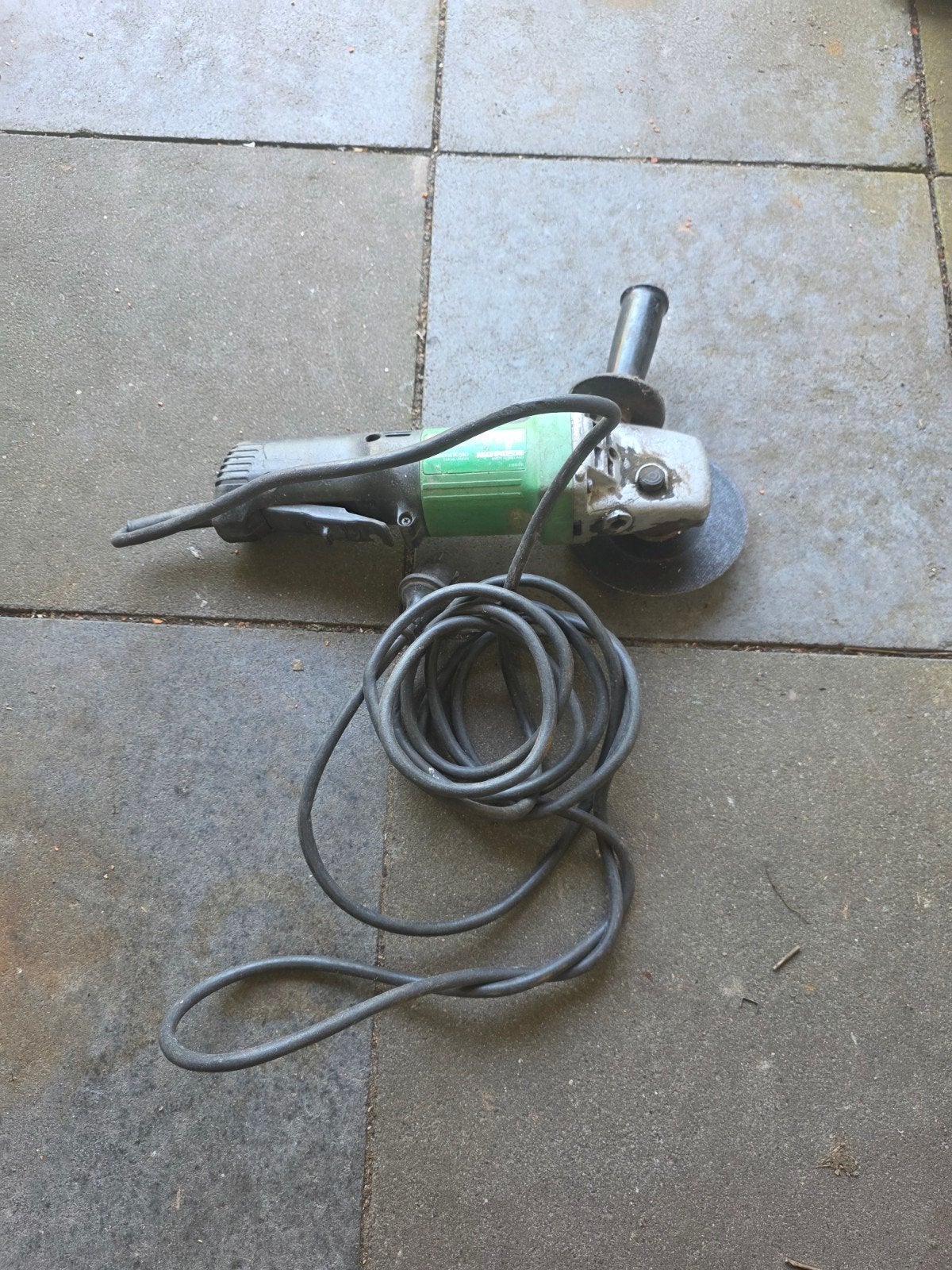 Hitachi, Ophalen of Verzenden, Gebruikt, 1000 watt of meer, Haakse handslijpmachine