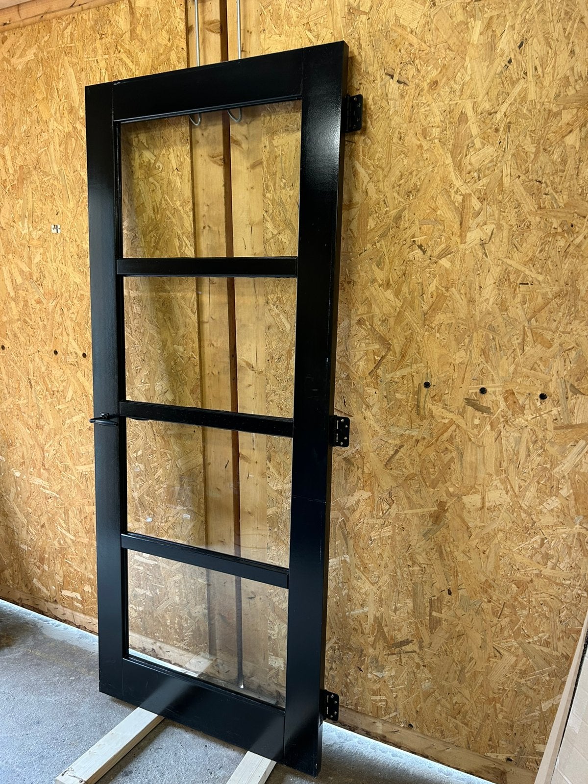 Stompe Houten binnendeuren met glas 2 stuks, Ophalen, Binnendeur, 200 tot 215 cm, Glas