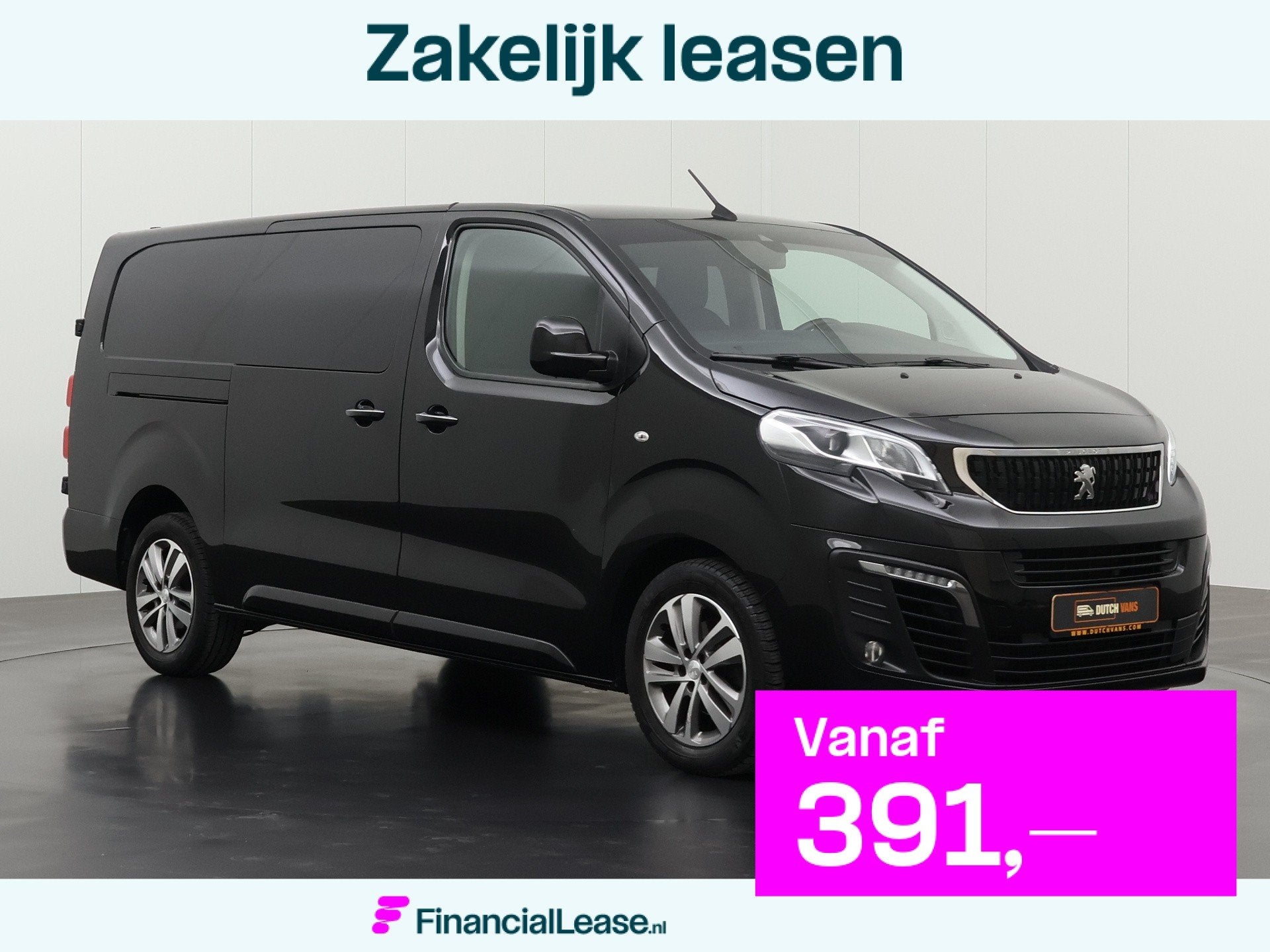 Peugeot Expert 2.0HDI 177PK Automaat Dubbele Cabine Exclusiv, Gebruikt, 4 cilinders, 2500 kg, Zwart
