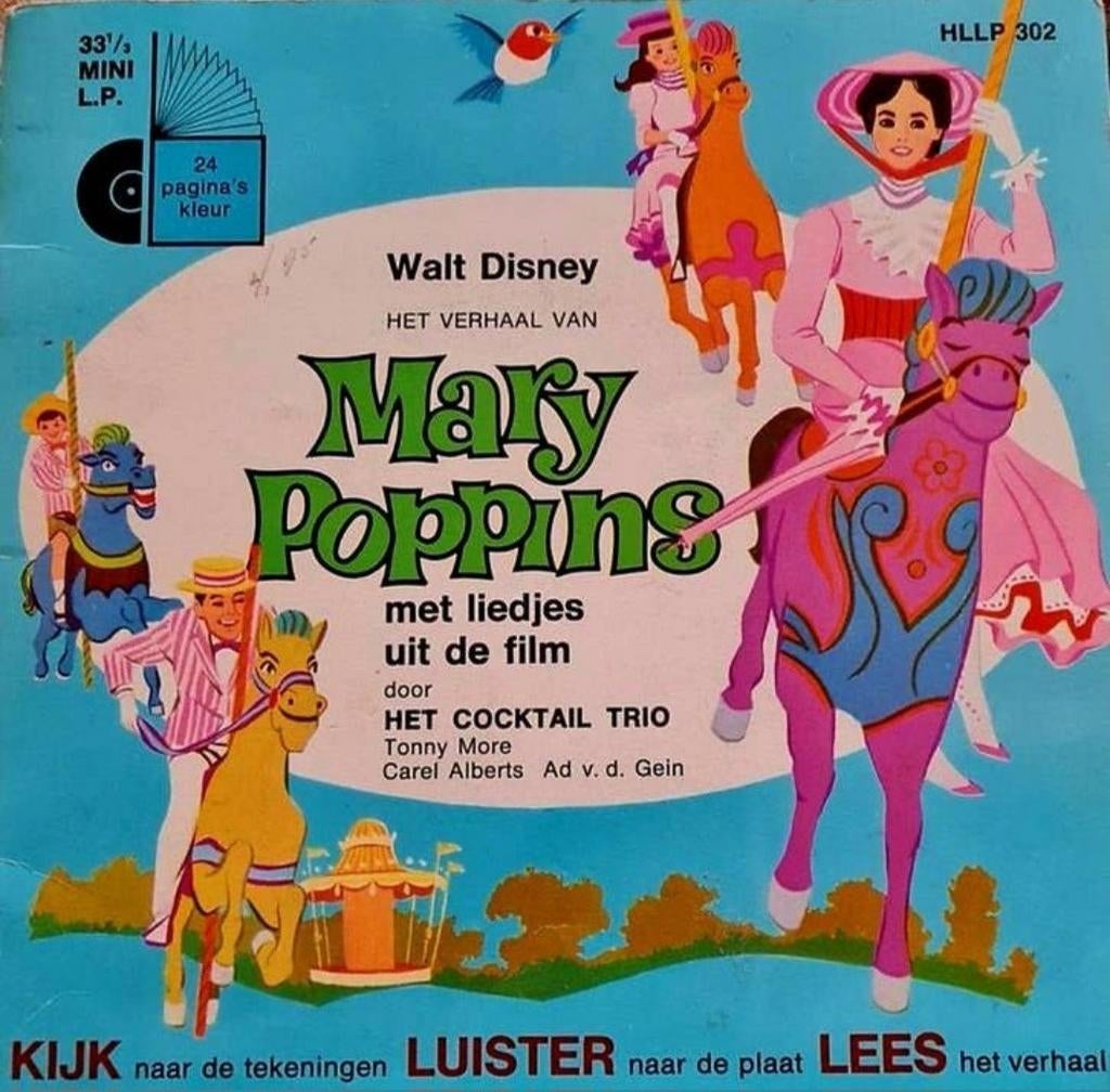 WALT DISNEY  - MARRY POPPINS SINGLE + BOEKJE., Ophalen of Verzenden, Gebruikt, Nederlandstalig