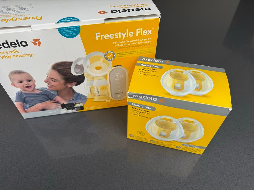 Medela Freestyle Flex Borstkolf + Handsfree + Accessories, Kinderen en Baby's, Babyvoeding en Toebehoren, Ophalen, Zo goed als nieuw