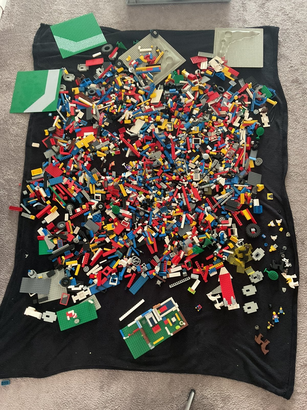 Zoldervondst lego oa space technic ridders grondplaten etc, Ophalen, Gebruikt, Lego
