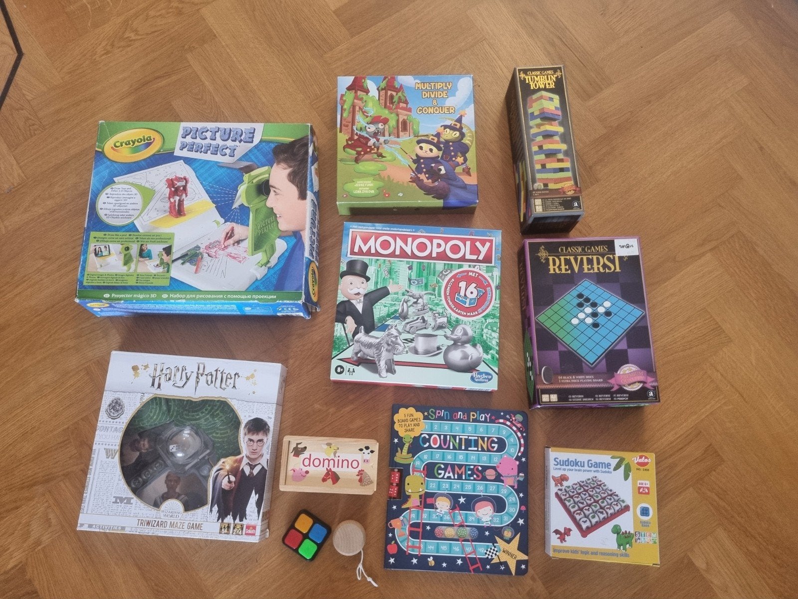 Diverse bordspellen en puzzels - Harry Potter, Monopoly, etc, Vijf spelers of meer, Ophalen, Gebruikt