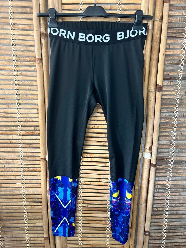 Björn Borg Hydro-Pro sportlegging zwart blauw dames L 40, Kleding | Dames, Maat 38/40 (M), Zwart, Ophalen of Verzenden, Bjorn Borg