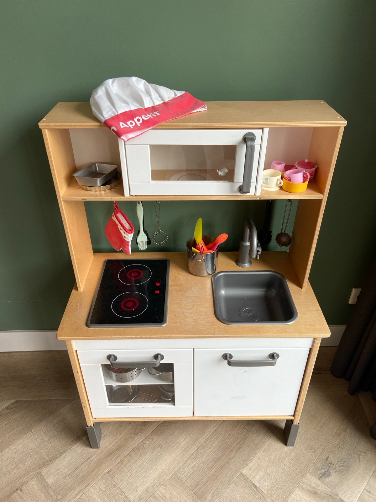 IKEA Speelkeuken met accessoires en gebruikssporen, Ophalen, Gebruikt, Hout, Speelkeuken