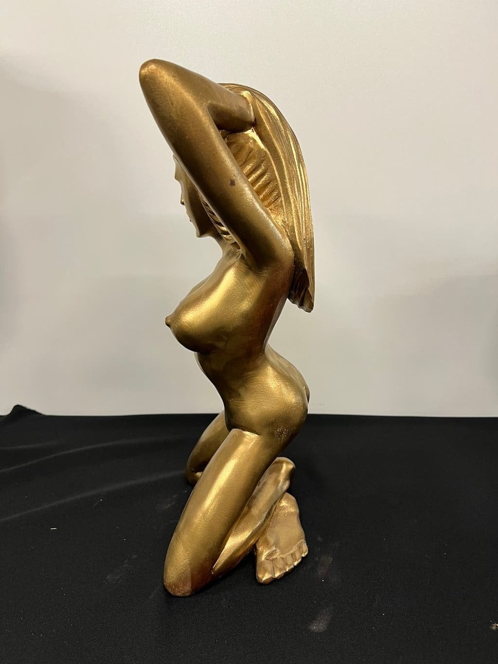 Erotische dame van hout 45 cm, Houtsnijwerk, Ophalen of Verzenden, Handgemaakt, 20 - 50 cm