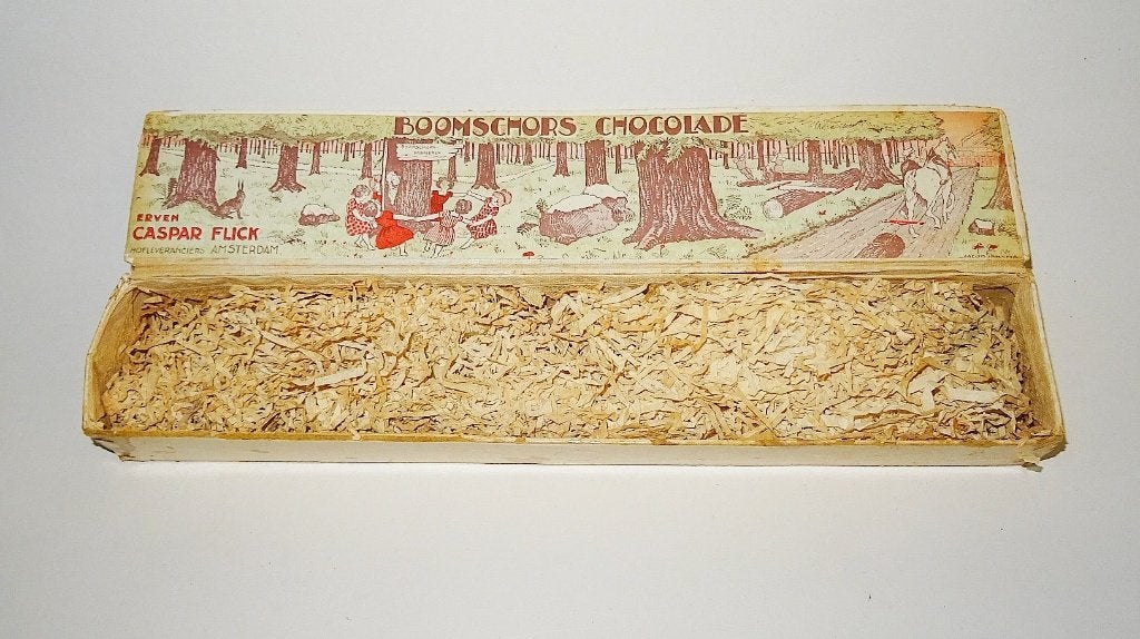 Doosje Caspar Flick Boomschors chocolade, Verzamelen, Merken en Reclamevoorwerpen, Ophalen of Verzenden, Verpakking